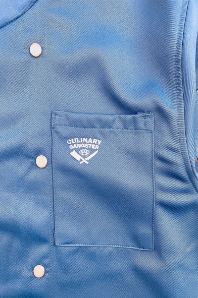 訂製長袖男裝酒店廚師服     設計繡花logo廚師服    廚房   火鍋   餐飲   廚師工作服   烘焙     KI116 後面照